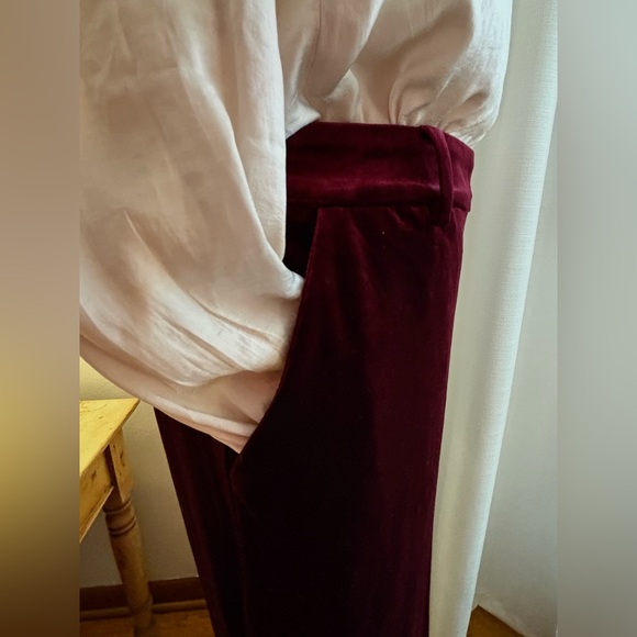 THE PORTER COLLECTIVE  Guidara velvet pants, burgundy color, size 1X. NWOT - Picture 5 of 11